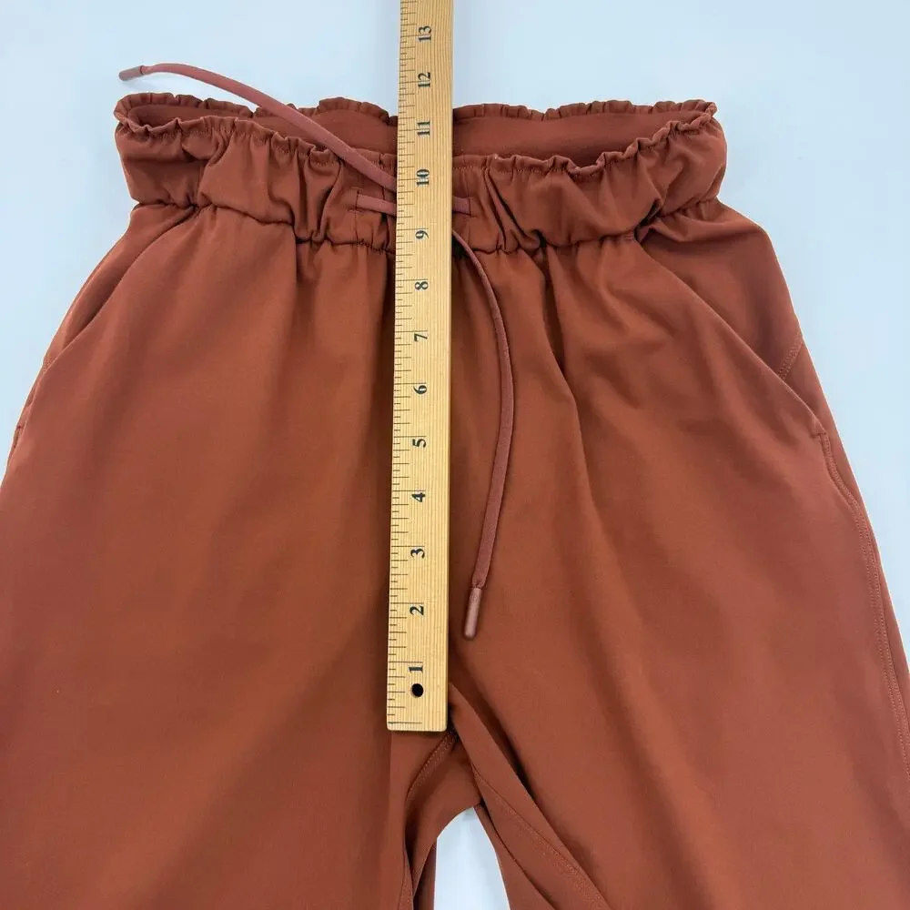 LULULEMON Keep Moving Jogger Size 2 Brown Pull On Stretch Athleisure W5CV4S